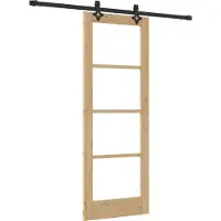vidaXL Porte coulissante ORKDAL, 73,5 x 198,5 cm, en bois massif de pin et verre