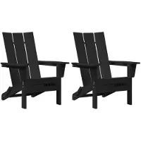 vidaXL Chaise de jardin, lot de 2, noir, 80,5 x 74,5 x 92 cm, polyéthylène