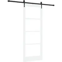 vidaXL Porte coulissante , 83 x 211 cm, en bois massif de pin et avec vitre