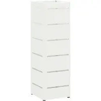 vidaXL Porte-parapluie Blanc 15,5 x 15,5 x 49 cm Métal