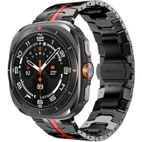 INF Bracelet de montre noir et rouge pour Samsung Watch 7 Ultra (47MM)