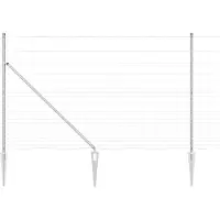 vidaXL Clôture en fil barbelé avec piquets, 25 x 1,5 m, acier galvanisé, argenté