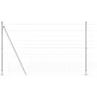 vidaXL Clôture en fil de fer soudé avec socle en béton 50 x 1,5 m, couleur argent