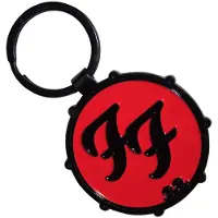 Foo Fighters Ff Logo Drum Double-Sided Schlüsselanhänger, Rouge
