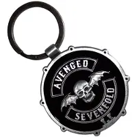 Avenged Sevenfold Deathbat Crest Drum Double-Sided Schlüsselanhänger