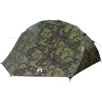 vidaXL Tente de pêche camouflage 514 x 465 x 187 cm en polyester et fibre de verre