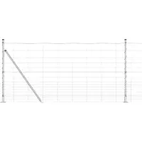 vidaXL Clôture en fil de fer soudé avec socle en béton 50 x 1,2 m Argent