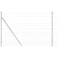 vidaXL Poteau de clôture Galvanisé 25 x 1,6 m Acier