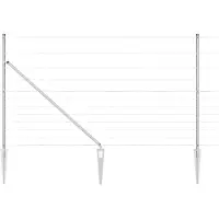 vidaXL Clôture en fil barbelé avec piquets, 50 x 1,4 m, acier galvanisé, argenté
