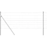 vidaXL Clôture en fil d'acier galvanisé, soudée, 50 x 0,8 m