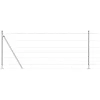 vidaXL Clôture en fil de fer soudé avec socle en béton, 100 x 1 m, treillis argenté