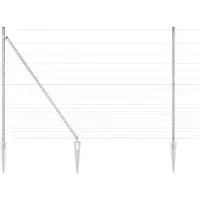 vidaXL Clôture en fil barbelé avec piquets, 25 x 1,6 m, acier galvanisé, argenté