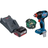 Bosch Visseuse à chocs sans fil GDX 18V-210 C Professional 18 V 210 Nm sans balais + 1 batterie 4,0 Ah + chargeur + module Bluetooth GCY 42