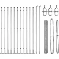 vidaXL Clôture extérieure en fil de fer soudé avec socle en béton, 25 x 1,2 m, argent