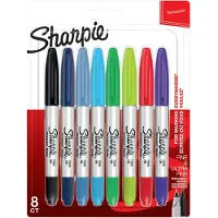 Sharpie Twin Tip Uf+f Permanent Marker 8 Units Multicolore Enfants