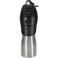 Kong H2O Bouteille d'Eau en Acier Inoxydable pour Chien - Noir - 750 ml
