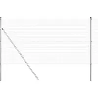 vidaXL Clôture en fil métallique soudé, ancrée au sol, 50 x 1,4 m, couleur argent