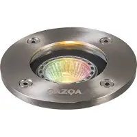 QAZQA Spot de sol intelligent en acier inoxydable avec WiFi GU10 IP65 - Basic Round