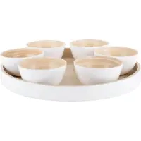 Present Time Snackschale Puro 32 cm, 7-teilig, Weiss
