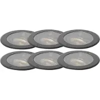 QAZQA Ensemble de 6 spots encastrés AR111 orientables IP65 - Delux Honey