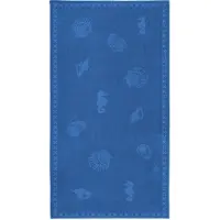 Seahorse Serviette de plage Seahorse Shells Briljant Blue