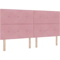vidaXL Tête de lit rose 200 cm en velours