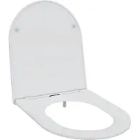 vidaXL Siège de toilettes blanc 47 x 36 x 3,4 cm en résine thermodurcissable