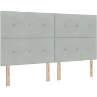 vidaXL Tête de lit gris clair 180 cm velours