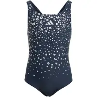 Adidas Glitter V-back Swimsuit Bleu 5-6 Years Fille
