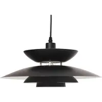 Beliani Lampe à suspension en métal noir Design à étages Style vintage Intérieur du milieu du siècle