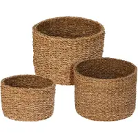 Excellent houseware Excellent Housware H&S Collections Round Seagrass Basket 25x15 + 20x14 2 stk.