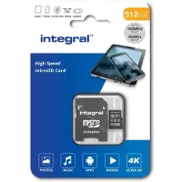 Enzo Carte Micro SDXC 512GB Classe 10 UHS-I V 30 A1 R180 MB/s (Nouveauté) (512 Go, microSDXC, U3, UHS-I), Carte mémoire, Noir