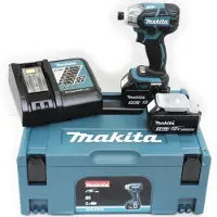 Makita DTS 141 RTJ Visseuse à impulsions sans fil 18 V 40 Nm 1/4" Brushless + 2x batterie 5,0 Ah + chargeur + Makpac