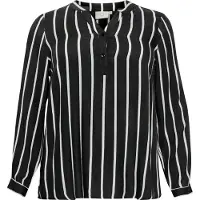 KAFFE CURVE Chemisier 'Sida' noir / blanc