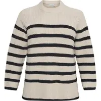 KAFFE CURVE Pull-over 'Milla' sable / noir