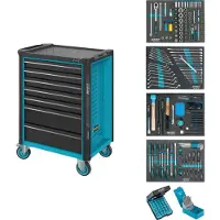 Hazet Chariot d'atelier équipé 179N-7/220, 220 pièces, | 4000896220267