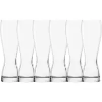 Ich-zapfe Verres À Bière - Verres De Blé - Lot De 6 - 0,3 L - Compatible Lave-Vaisselle - Design Élégant