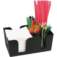 Ich-zapfe Bar Caddy - - Conteneur D'ustensiles - Noir - Contemporain - Design