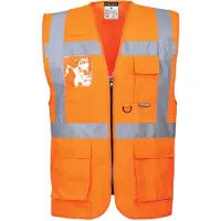 Portwest Warnweste Berlin Executive, leuchtorange, EN ISO 20471, 100% PL, Gr. L (L)