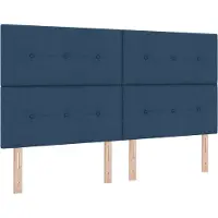 vidaXL Tête de lit avec tête de lit Bleu 180 cm tissu