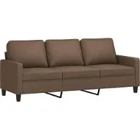 vidaXL Ensemble de canapés 2 pièces avec coussins Tissu brun