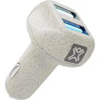 Xtrememac Eco Double USB-A Car Charger, Adaptateur pour véhicule, Multicolore