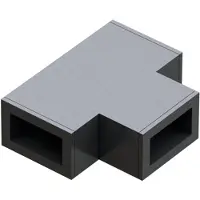 FortiFura Galeria Pièce de raccordement T pour combinaison de barres de renfort entre paroi fixe et paroi latérale Gunmetal 5030988GM