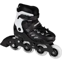 Powerslide Patins à roulettes pour enfants Khaan Junior SQD Noir, 4x, 68, 27-30