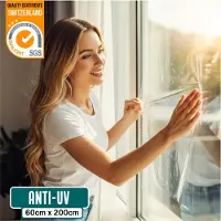 Homewell Film pour fenêtre HR++ 60x200cm - 99% de protection UV - Autocollant statique - Isolant - Transparent