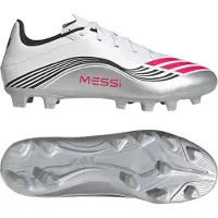 Adidas Chaussure de foot 'F50 Messi Club Firm/Multi-Ground' gris / rose foncé / blanc