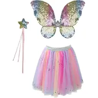 Great Pretenders Déguisement - Rainbow Paillettes - Multicolore - - 4-6 ans (104-116) - Costumes