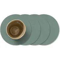 Lind DNA Dessous de Verre Lind DNA Glass Mat Circle Nupo Pastel Green (Lot de 4)