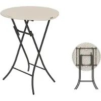 Lifetime Cocktail Folding Garden Table 84x110 Cm Blanc