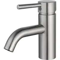 FortiFura Calvi Robinet de lavabo H14.6cm 1 trou à poser Inox brossé SW377856